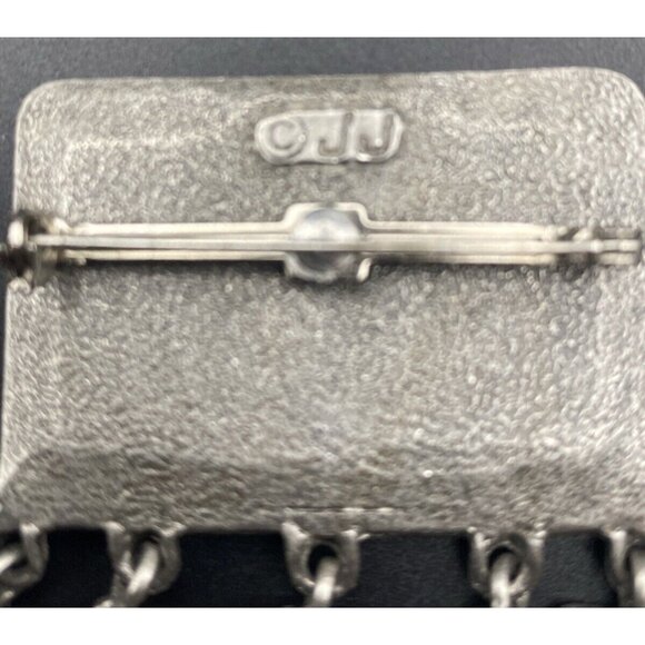 Vtg JJ JONETTE Brooch Pin Pewter Math Teacher Chalkboard Charm School Algebra - Picture 9 of 11